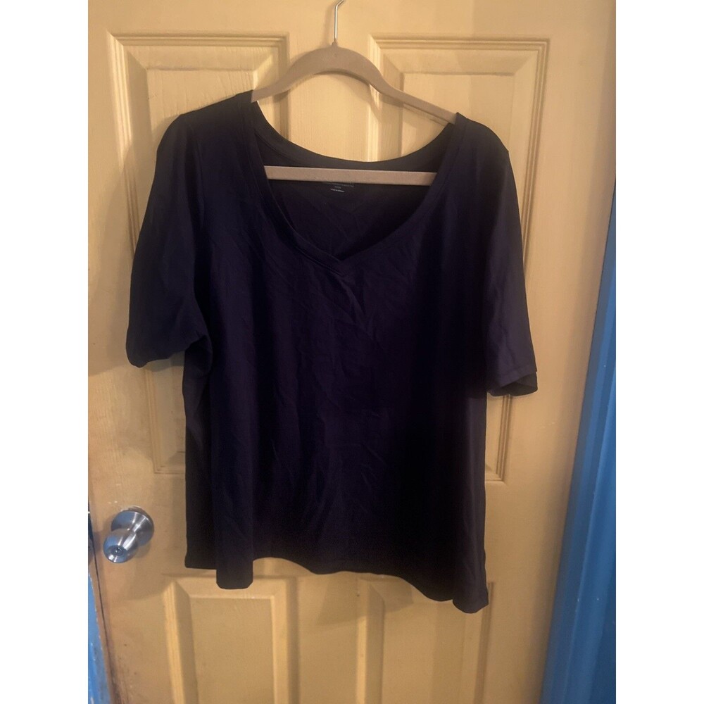 T-Shirt Womens Plus Size Black 22/24 Lane Bryant #08